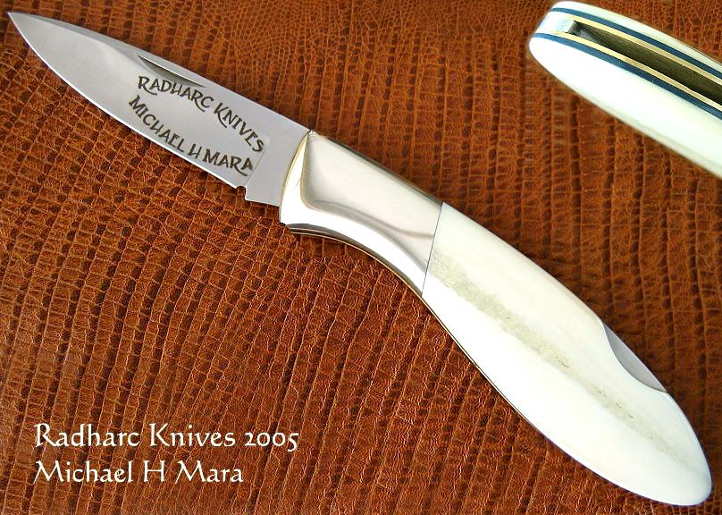 Custom Handmade Knives Ivory Folding Knife